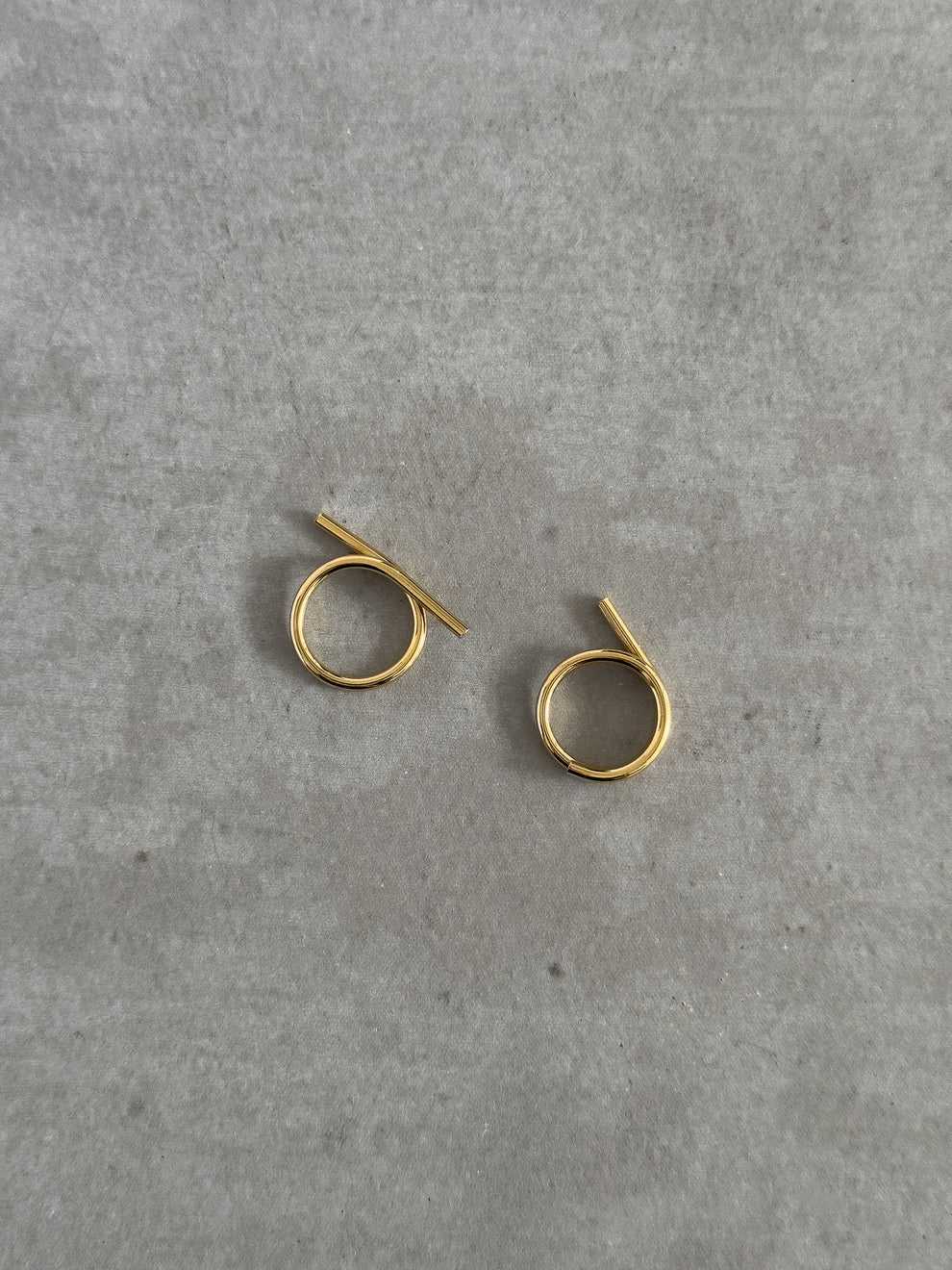 Asymmetrical Gold Plated Ring