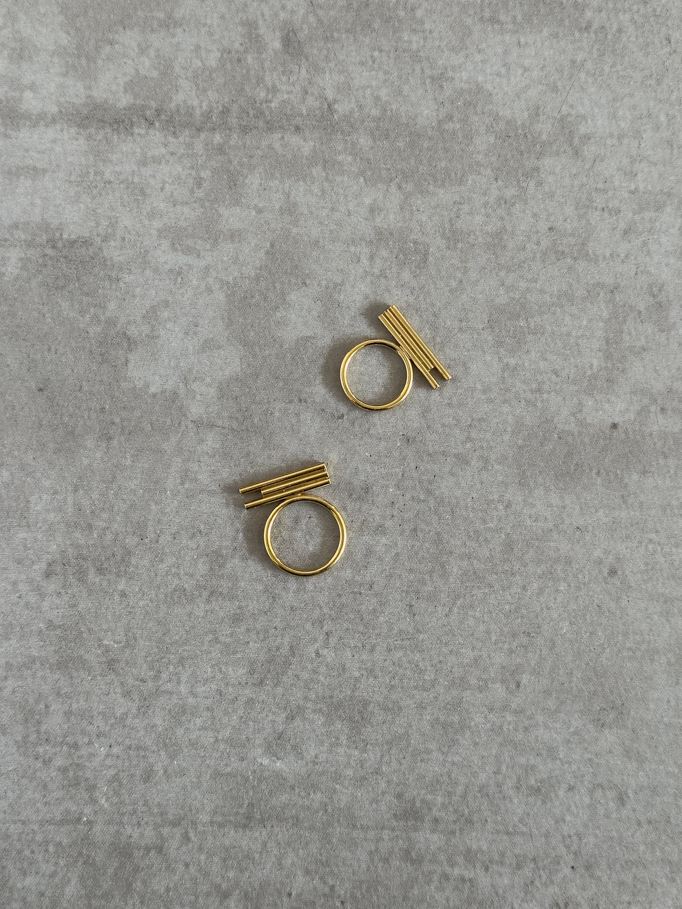 Triple Bar Gold Plated Ring