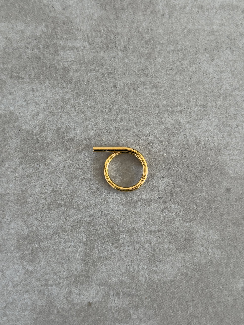 Asymmetrical Gold Plated Ring
